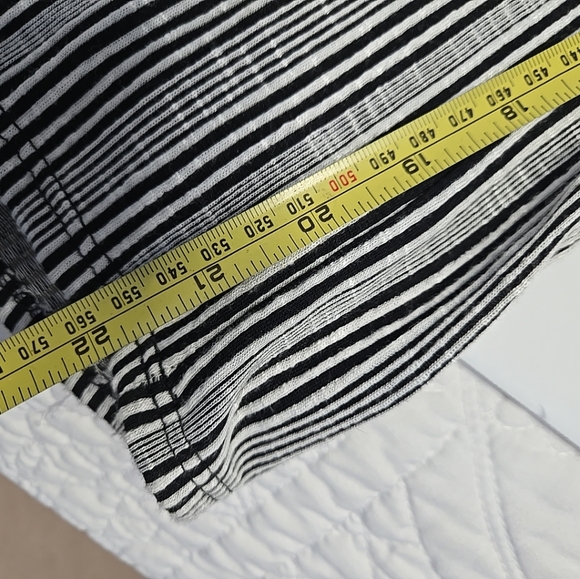 Caution To The Wind Striped Black and White Jumpsuit Medium Belted - Picture 11 of 11